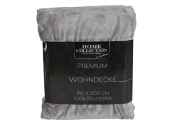 Home Collection Samtweiche Kuscheldecke 150X200Cm Silbergrau Best