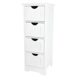 TP Schrank Maine Mit 4 Schubladen 30X81,5X30Cm Weis Clearance