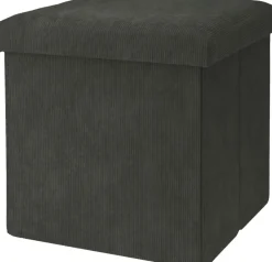 TP Sitzhocker Aus Cordstoff 38X38X38Cm Grau