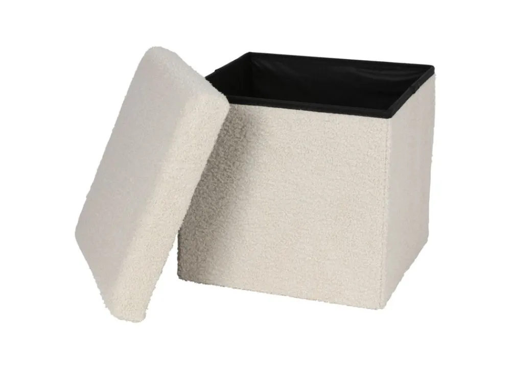 New Home Sitzhocker Aus Teddystoff 38X38X35Cm Beige Sale