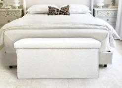 New Home Sitztruhe Aus Teddystoff 76X38X35Cm Beige Hot
