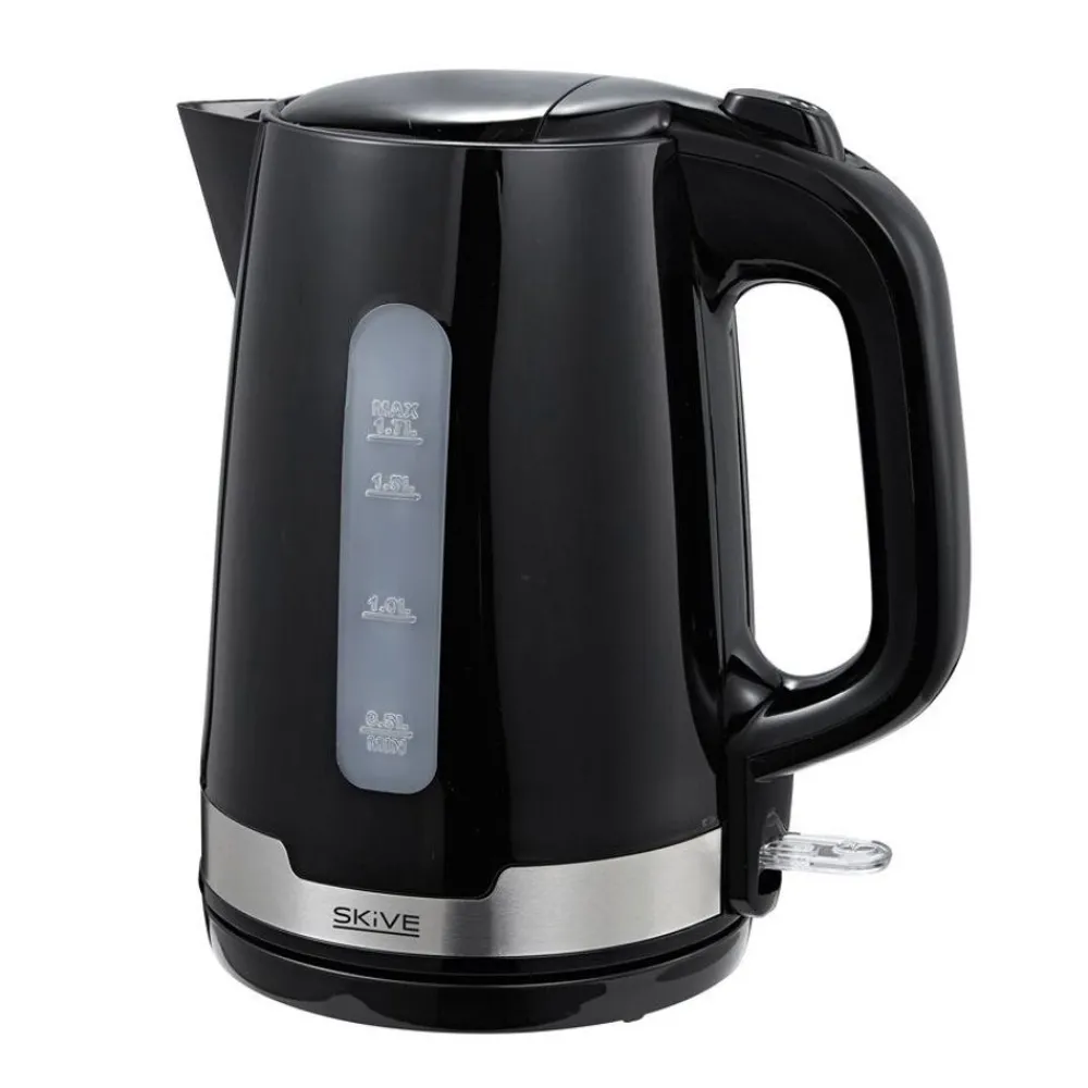 Skive Wasserkocher 1,7 Liter Schwarz/Edelstahl New