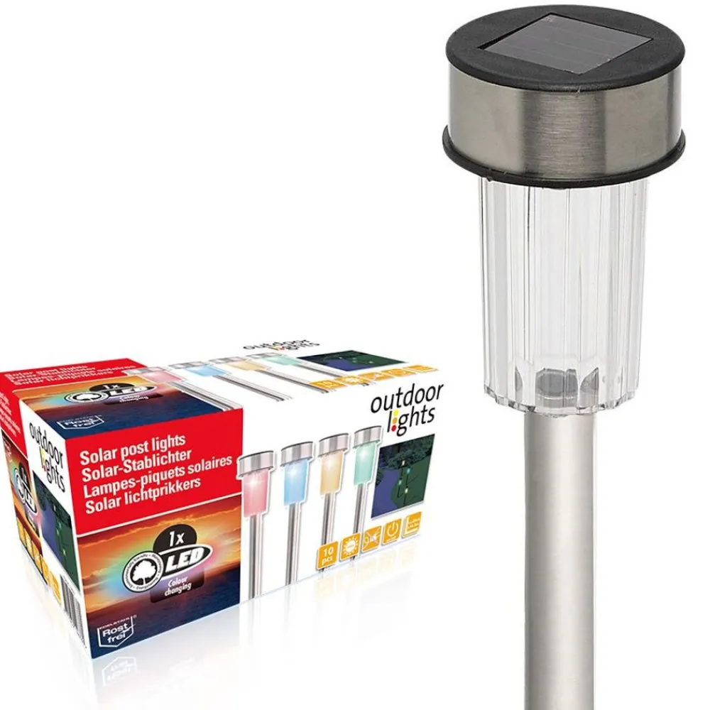 outdoor lights Solar-Gartenleuchten Mit Farbwechsler 10Er-Set Sale