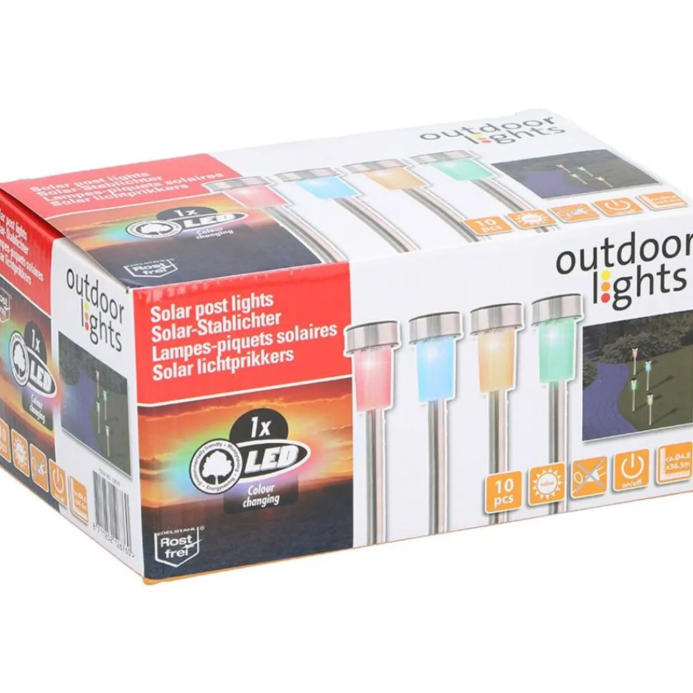 outdoor lights Solar-Gartenleuchten Mit Farbwechsler 10Er-Set Sale