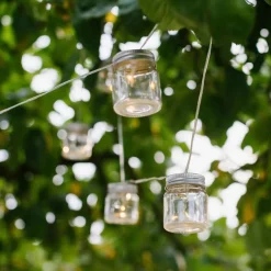 TP Solar-Lichterkette Mit 8 Dekoglasern Und 24 Leds Warmweis Clearance