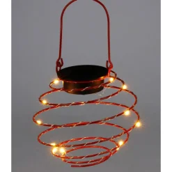 Pseudohersteller Solar-Spirallaterne 13Cm Rot New