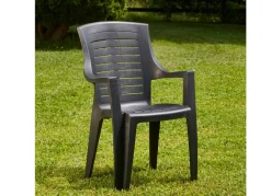 Ipae Progarden Stapelstuhl Talia In Holzoptik Mit Hoher Lehne 55X60X91Cm Hot