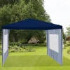 Pseudohersteller Steckpavillon 3X3M Mit 2 Seitenteilen Blau/Weis Discount