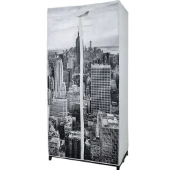 TP Stoffkleiderschrank 75X160X45Cm New York Outlet
