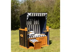 Pseudohersteller Strandkorb Ostsee Deluxe Blau/Weis Outlet