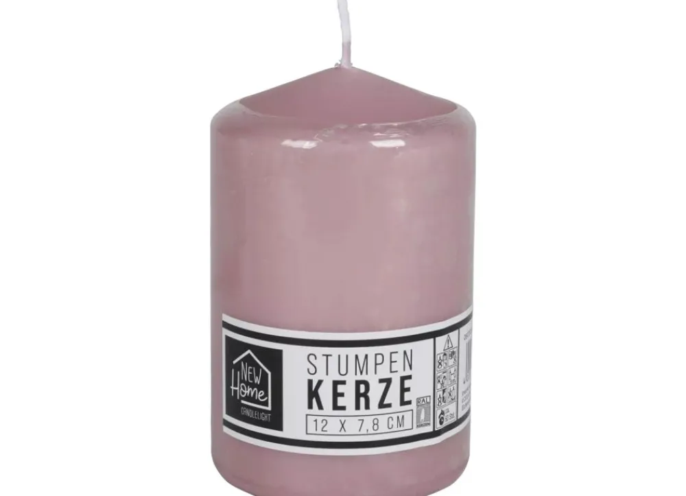 New Home Candlelight Stumpenkerze Glatt 78X120Mm Altrosa Discount