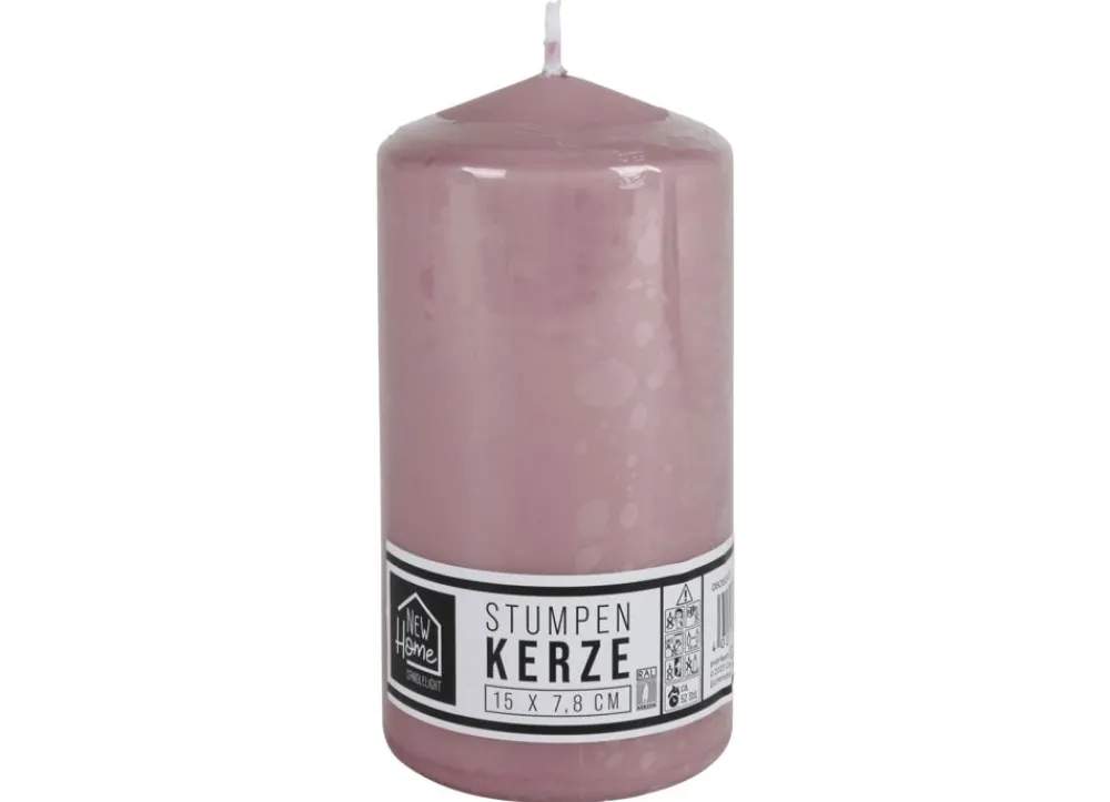 New Home Candlelight Stumpenkerze Glatt 78X150Mm Altrosa New