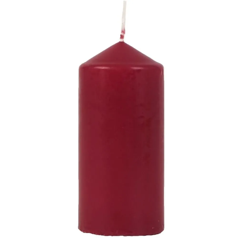 New Home Candlelight Stumpenkerze Glatt 60X125Mm Bordeaux New