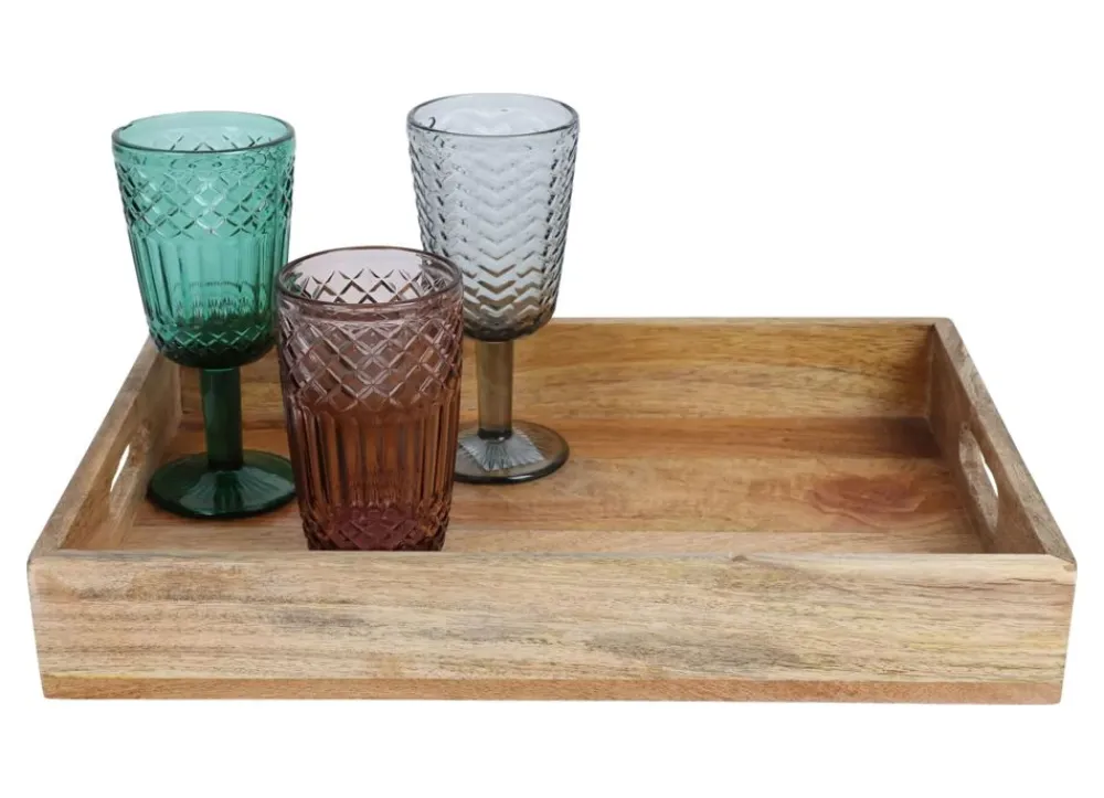 TP Tablett Aus Mangoholz 40X27X6Cm Hot