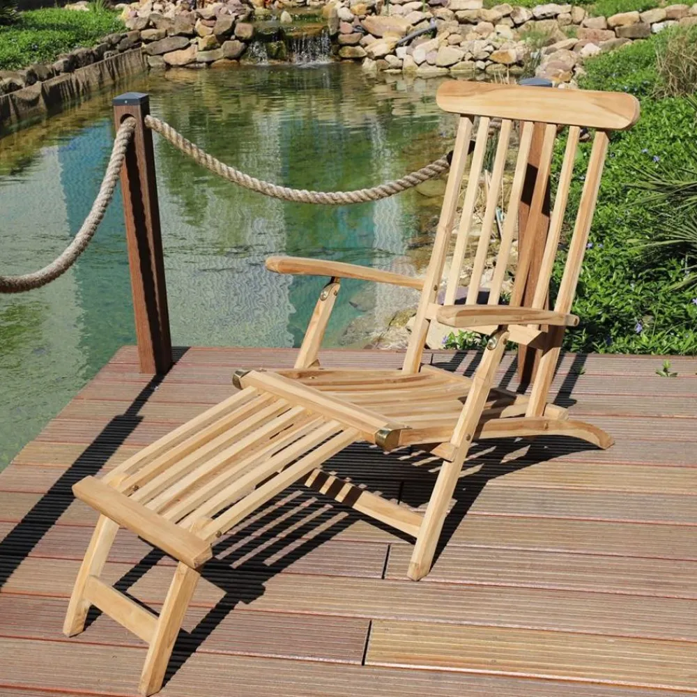TP Teak-Deckchair Natur Unbehandelt Online