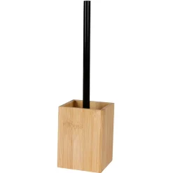 TP Toilettenburstenhalter Aus Bambusholz Mit Wc-Burste New