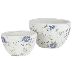 TP UberTöpfe Blue Flower Oval 2Er-Set New