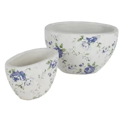 TP UberTöpfe Blue Flower Oval 2Er-Set New