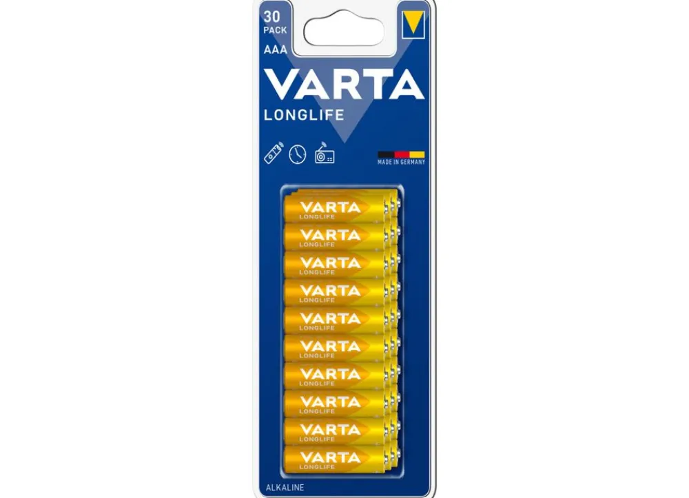 Varta Longlife Aaa Lr03 Alkaline Batterien 30Er-Pack Sale