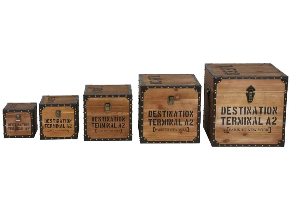 TP Vintage-Holzkisten 5Er-Set Outlet