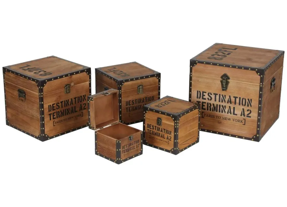 TP Vintage-Holzkisten 5Er-Set Outlet