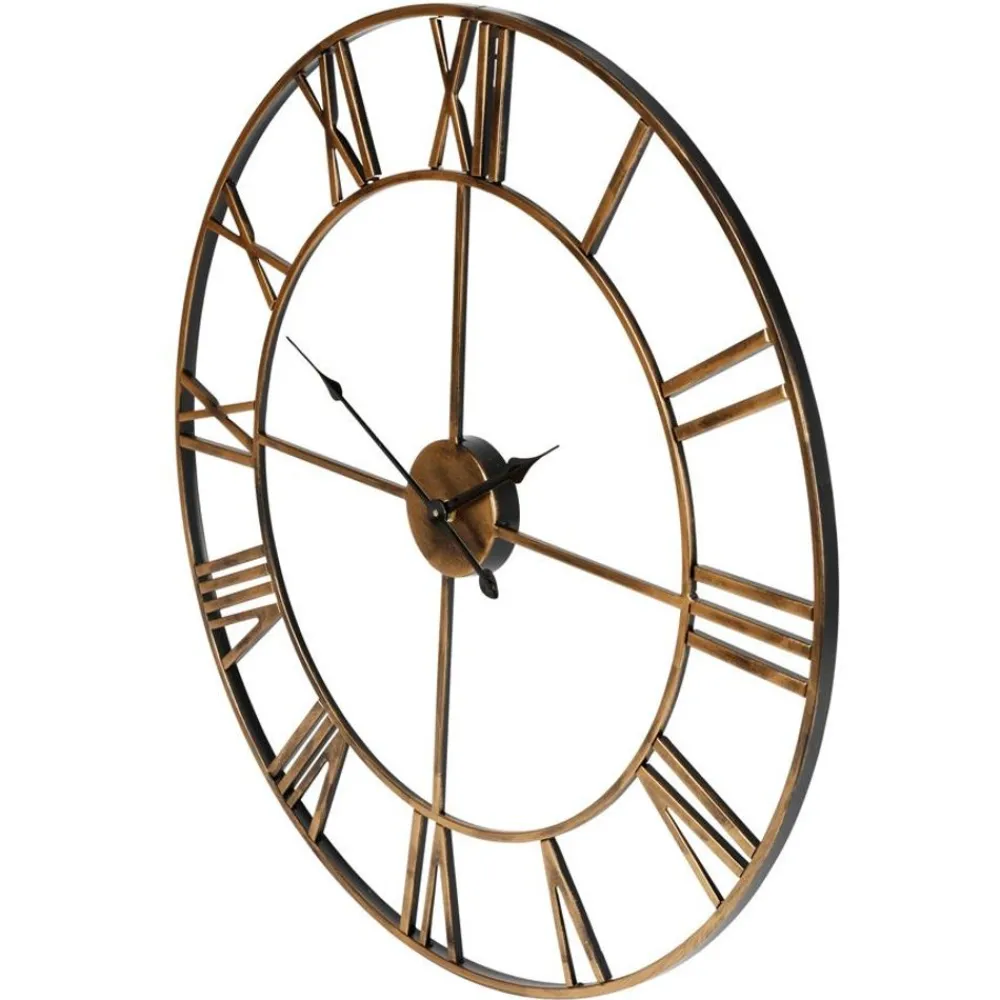 TP Vintage-Metall-Wanduhr 60Cm Bronze Online