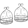TP Wandhalbschalen-Set Aus Metall Mit Verzierungen 2-Teilig New