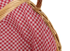TP Weiden-Einkaufskorb Mit Karierter Stoffeinlage Clearance