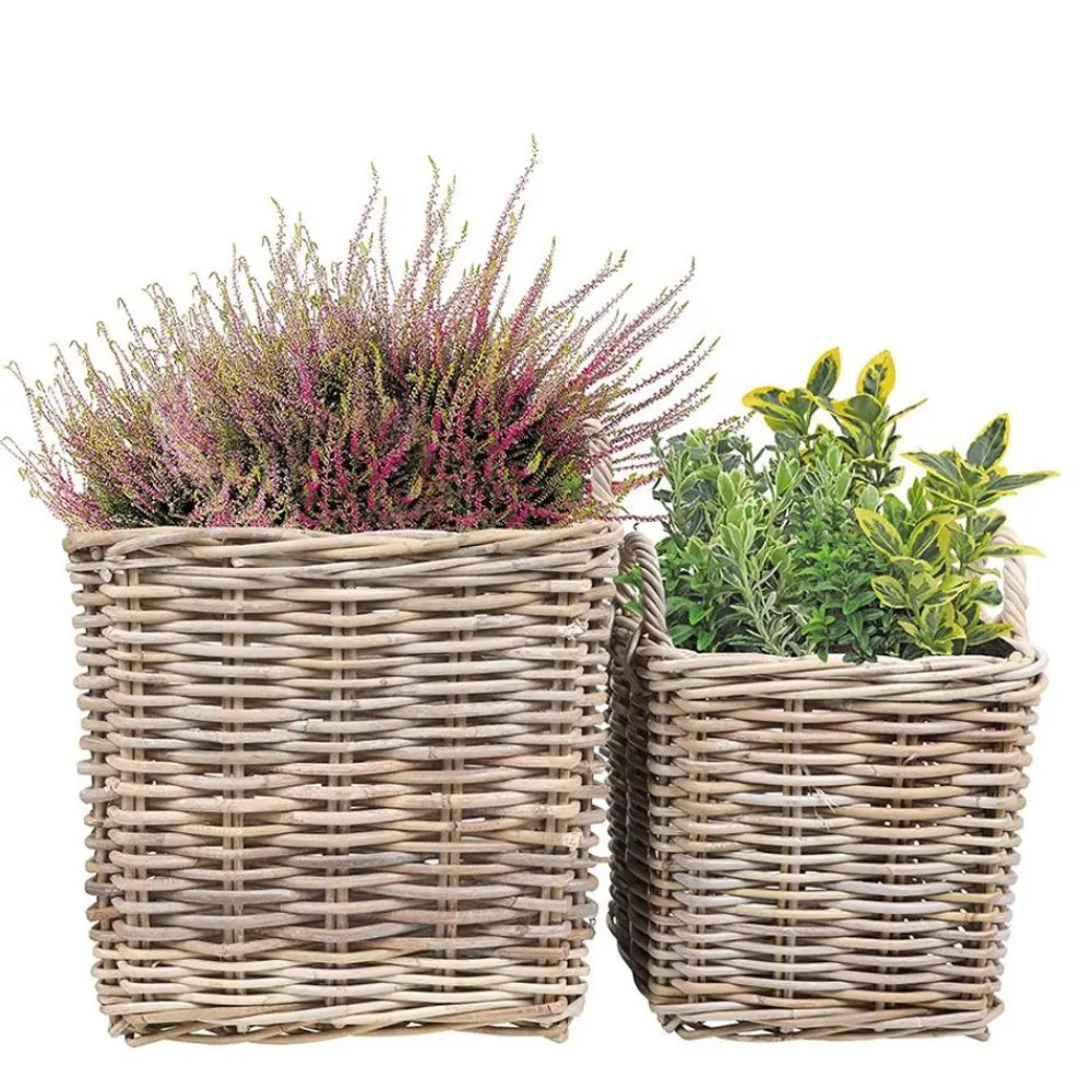 TP WeidenKörbe Eckig Natural-Grey 3Er-Set Best