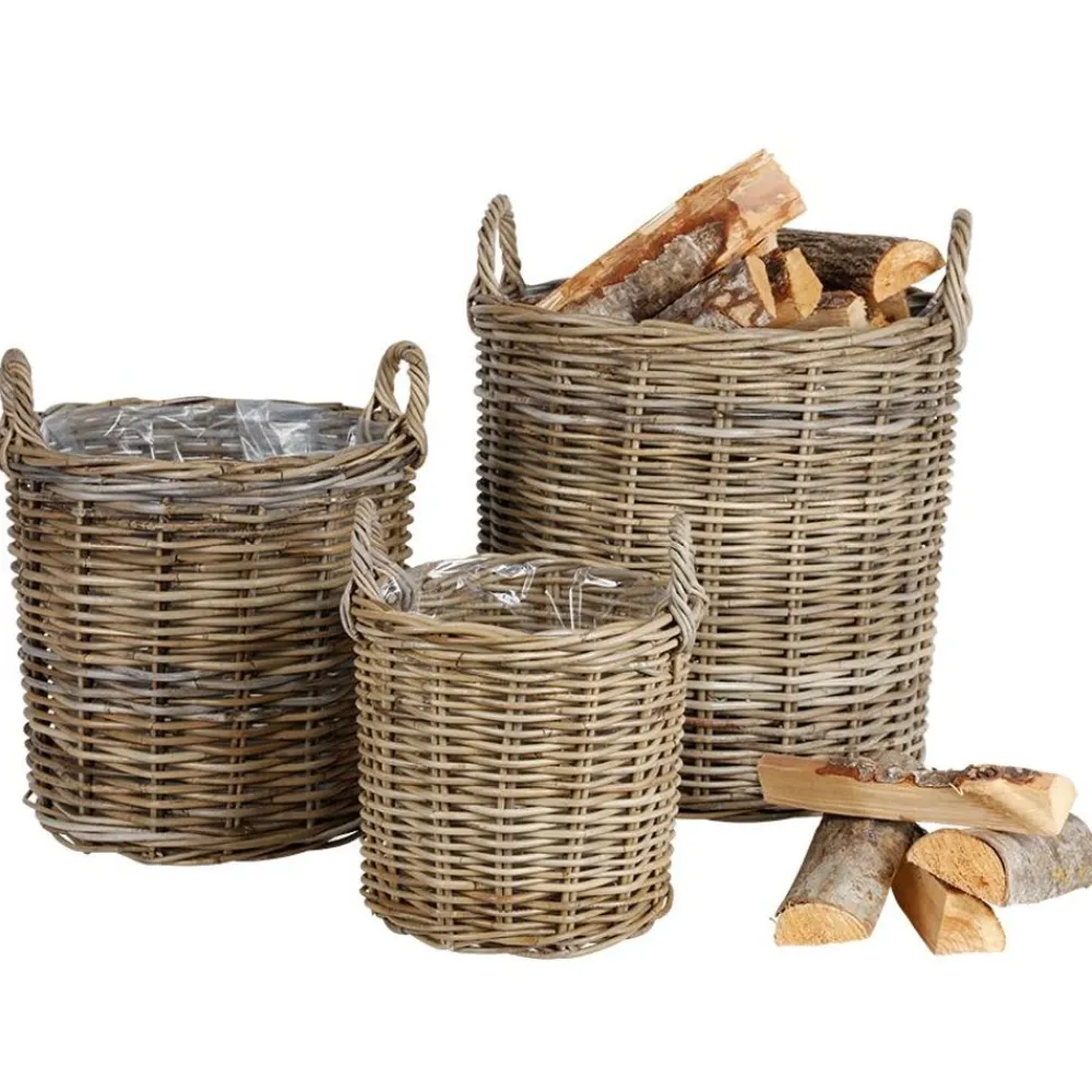 TP WeidenKörbe Rund Natural-Grey 3Er-Set Hot