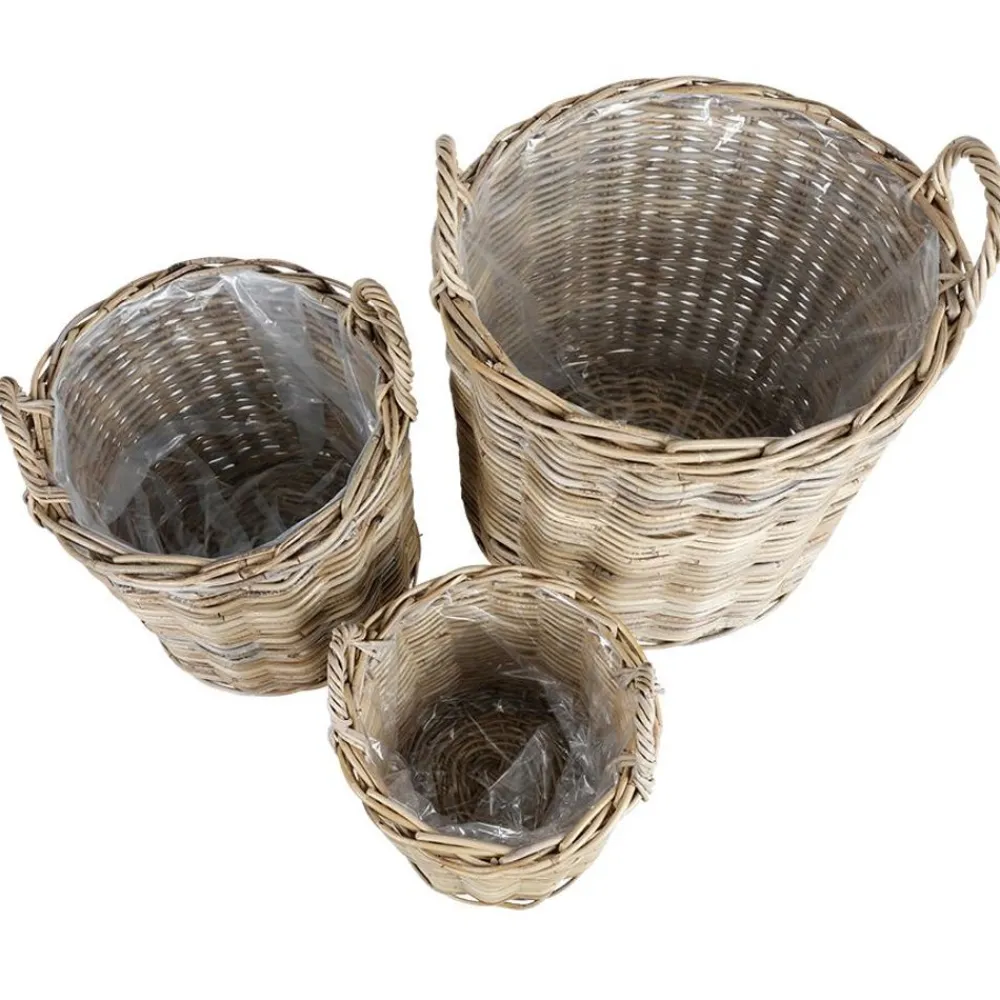 TP WeidenKörbe Rund Natural-Grey 3Er-Set Hot