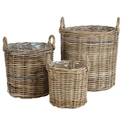 TP WeidenKörbe Rund Natural-Grey 3Er-Set Hot