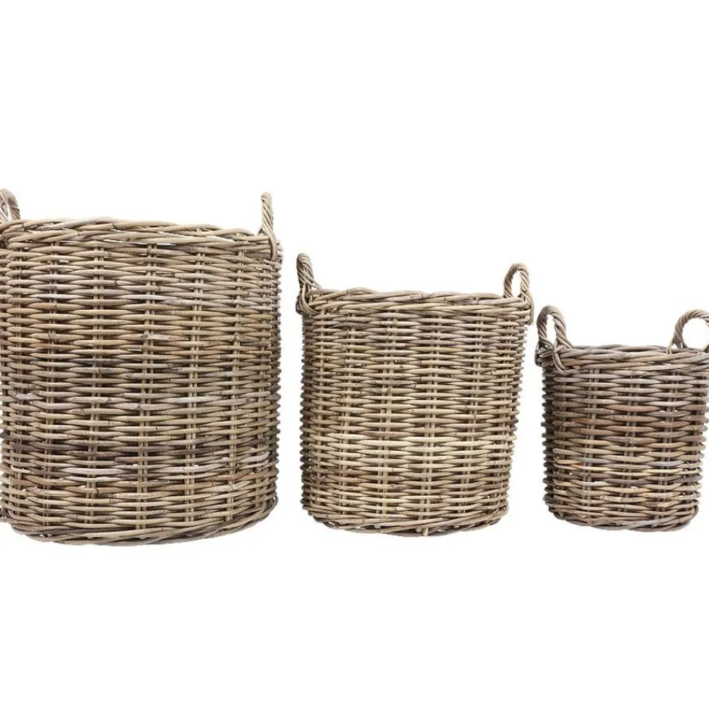 TP WeidenKörbe Rund Natural-Grey 3Er-Set Hot