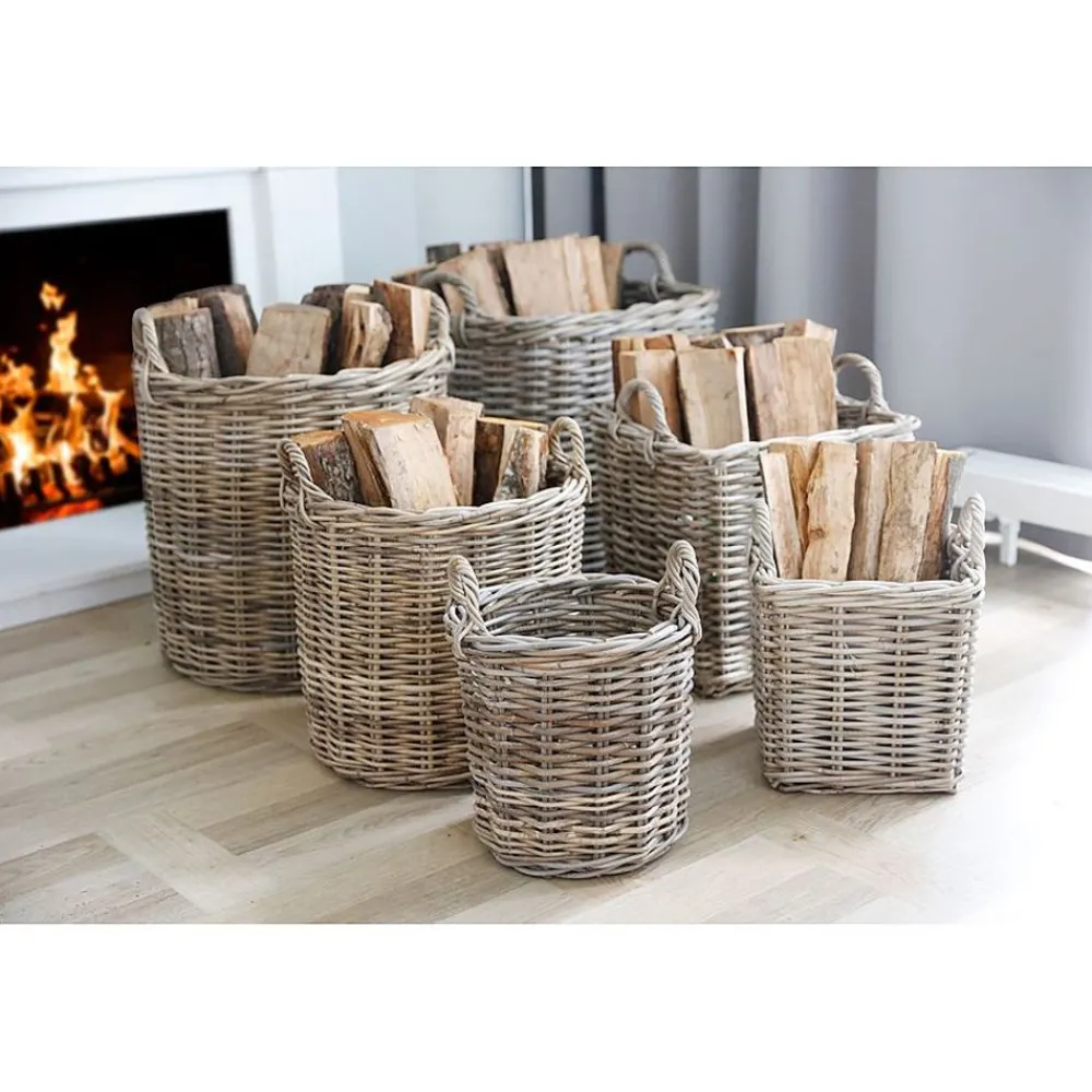 TP WeidenKörbe Rund Natural-Grey 3Er-Set Hot