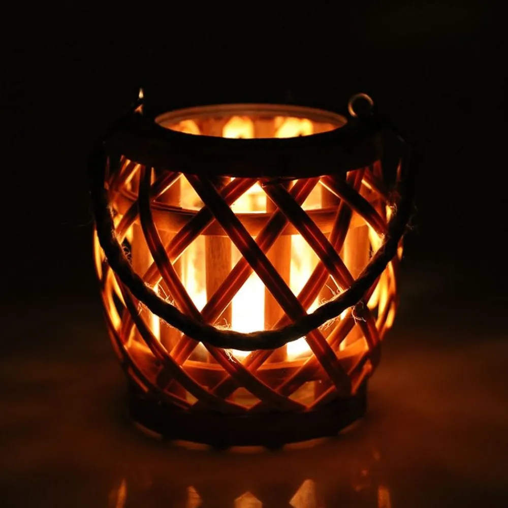 New Home Weiden-Laterne Mit Glaswindlicht 15X14Cm Best