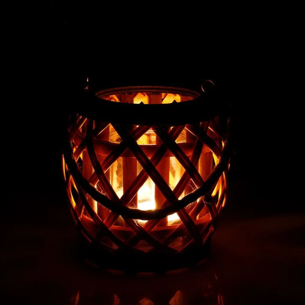 New Home Weiden-Laterne Mit Glaswindlicht 15X14Cm Best