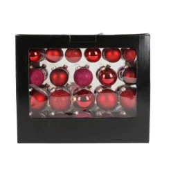 TP Weihnachtsbaumkugeln Aus Glas 42Er-Set Rottone Mit Pinken Nuancen Best