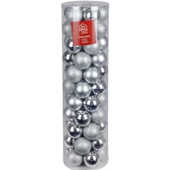 New Home Christmas Weihnachtsbaumkugeln 6Cm 55Er-Set Silber Outlet
