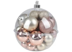 New Home Christmas Weihnachtsbaumkugel-Set 30-Teilig Rose/Perlmutt Hot