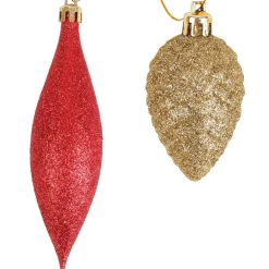 New Home Christmas Weihnachtsbaumschmuck-Set 87-Teilig Aus Kunststoff Rot/Gold Clearance