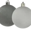 New Home Christmas Weihnachtskugeln Mit Samtuberzug 6Cm 6Er-Set Grau New