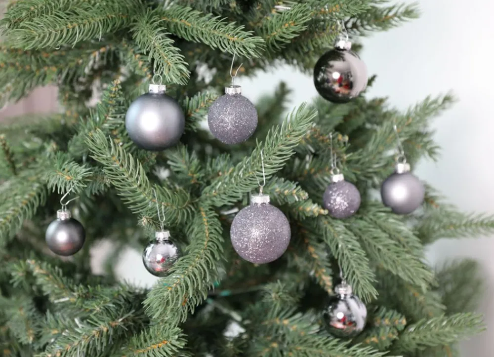 New Home Christmas Weihnachtskugel-Set Aus Glas 72-Teilig Grau Outlet