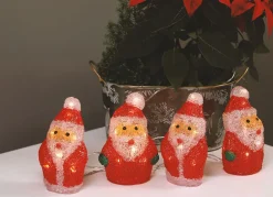 New Home Christmas Weihnachtsmanner-Lichterkette Aus Acryl Mit Timer 40 Leds Warmweis Online