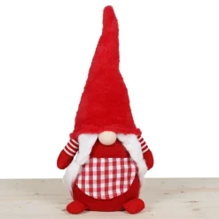 Pseudohersteller Weihnachts-Wichtel-Frau Mit Leuchtender Led-Nase 56Cm Rot Best