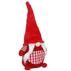 Pseudohersteller Weihnachts-Wichtel-Frau Mit Leuchtender Led-Nase 56Cm Rot Best