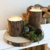 TP Windlicht Baumstamm Mit Glaseinsatz 11X12,5Cm Discount