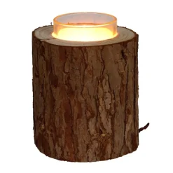 TP Windlicht Baumstamm Mit Glaseinsatz 11X12,5Cm Discount