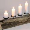 New Home Christmas Xxl-Baumstamm Fur 4 Kerzen 70X20X16Cm Outlet