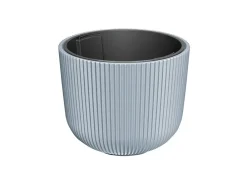 Prosperplast Xxl Blumentopf Milly Bauchig Rillendesign Mit Einsatz 47Cm Steingrau New