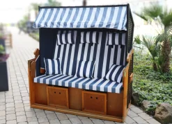 Pseudohersteller Xxl Strandkorb Ostsee 150X149X98Cm Blau/Weis Sale